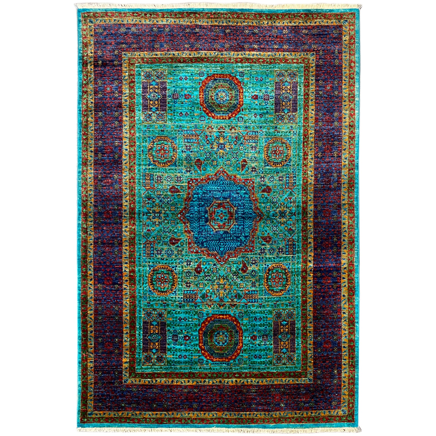 Handgeknüpfter Mamluk Teppich 188x129 cm - German Carpet Shop