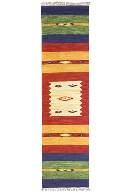 Moderner Kelim Läufer Teppich - Samak (80x300 cm) - German Carpet Shop