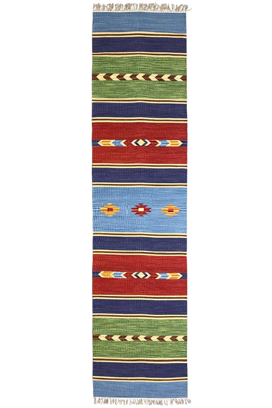 Moderner Kelim Läufer Teppich - Samak (80x300 cm) - German Carpet Shop