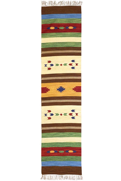 Moderner Kelim Läufer Teppich - Samak (80x300 cm) - German Carpet Shop