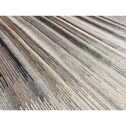 Grauer Kelim Dhurrie Streifen 230x160 cm - German Carpet Shop