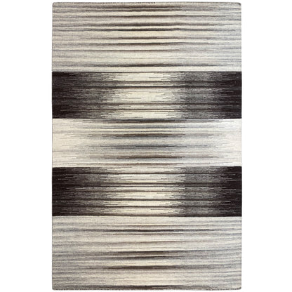 Kelim Teppich Grau – 230x160 cm Streifenmuster - German Carpet Shop