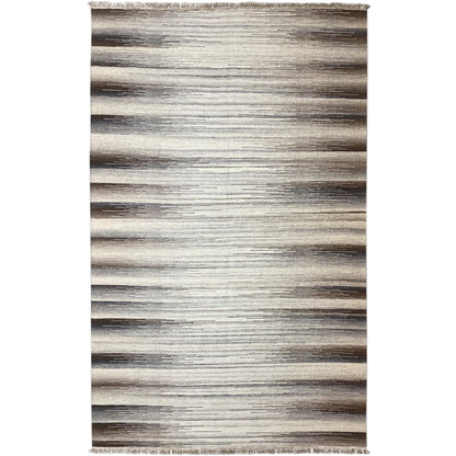Kelim Teppich Beige – Modernes Streifenmuster 230x160 cm - German Carpet Shop