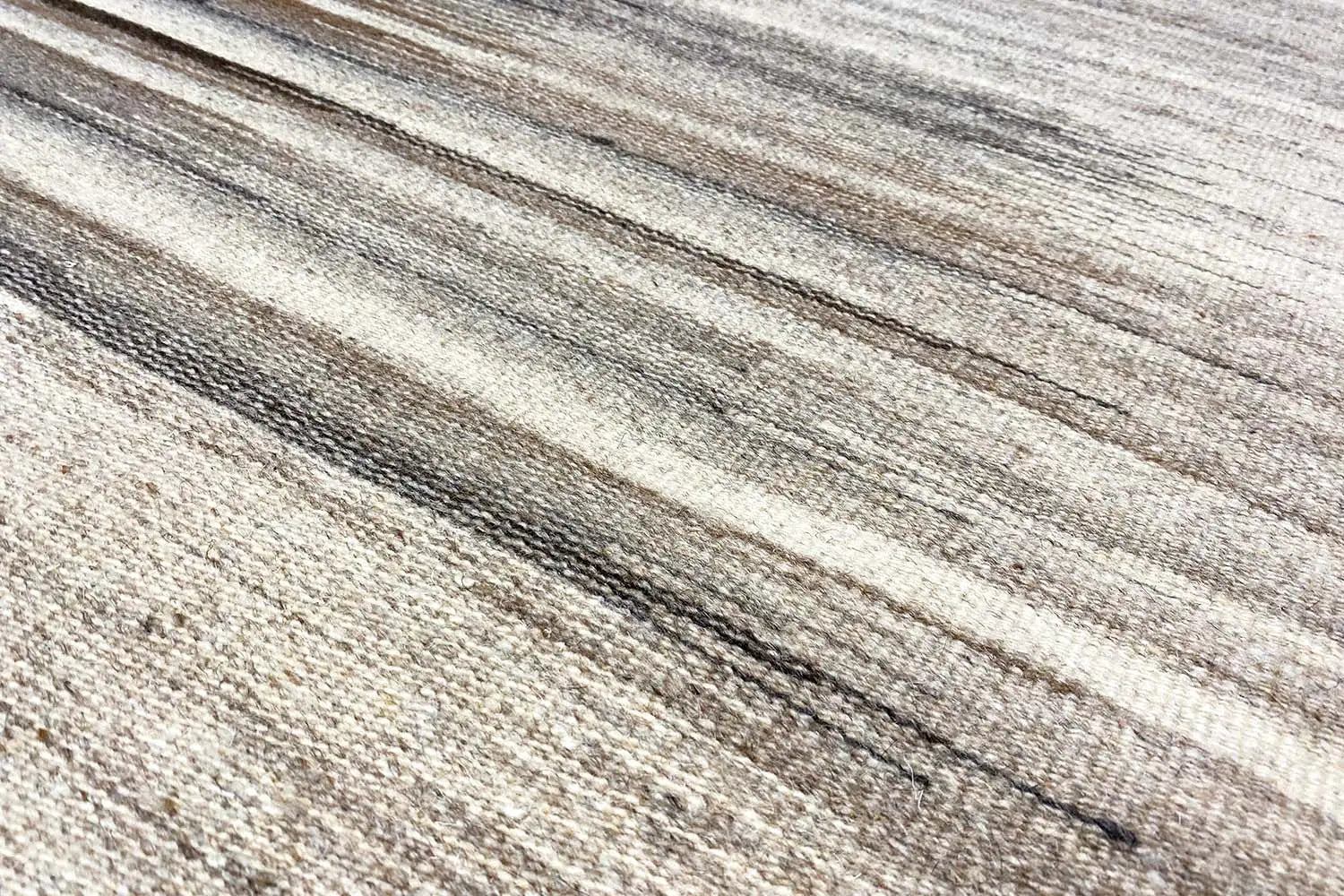 Moderner Kelim Teppich Beige – Streifenoptik 230x160 cm - German Carpet Shop