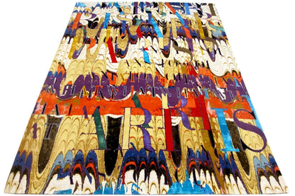 Julia Stefan "Paris" Designer Teppich - Handgeknüpft aus Wolle & Seide, 311x254cm (10.2x8.3ft) - German Carpet Shop