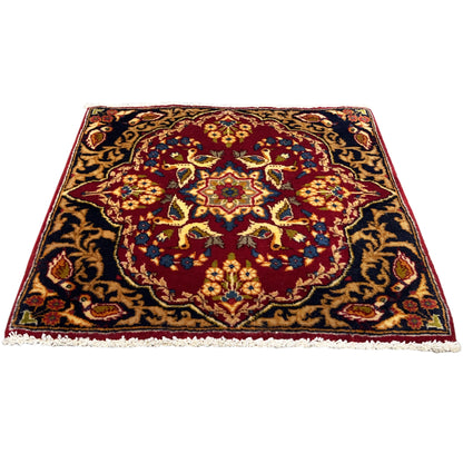  Poshti Teppich, Rot, 66x64 cm - Premium Poshti Teppich from German Carpet Shop - Just €190! Shop now at German Carpet Shop