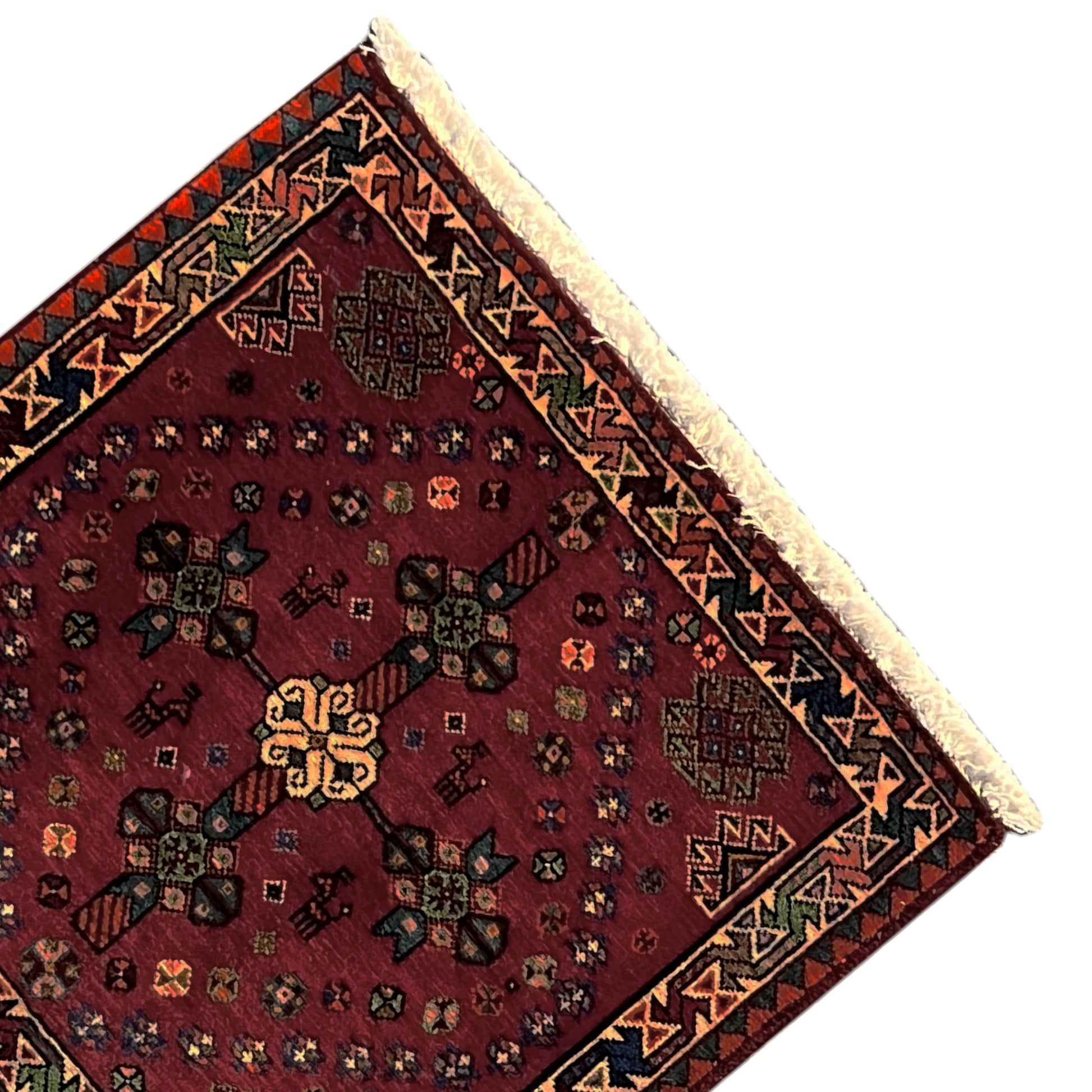 Poshti Teppich, Rot, 55x56cm - German Carpet Shop