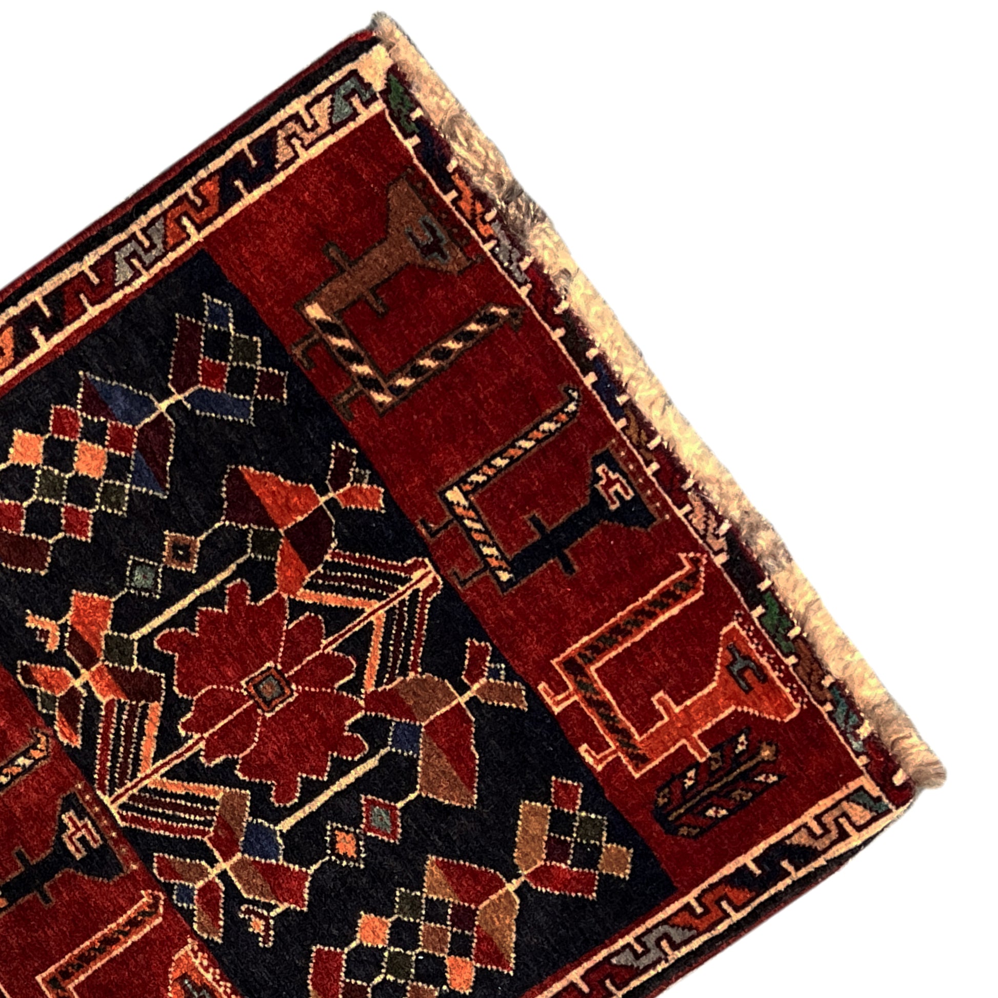  Poshti Teppich, Rot, 51x50 cm - Premium Poshti Teppich from German Carpet Shop - Just €140! Shop now at German Carpet Shop