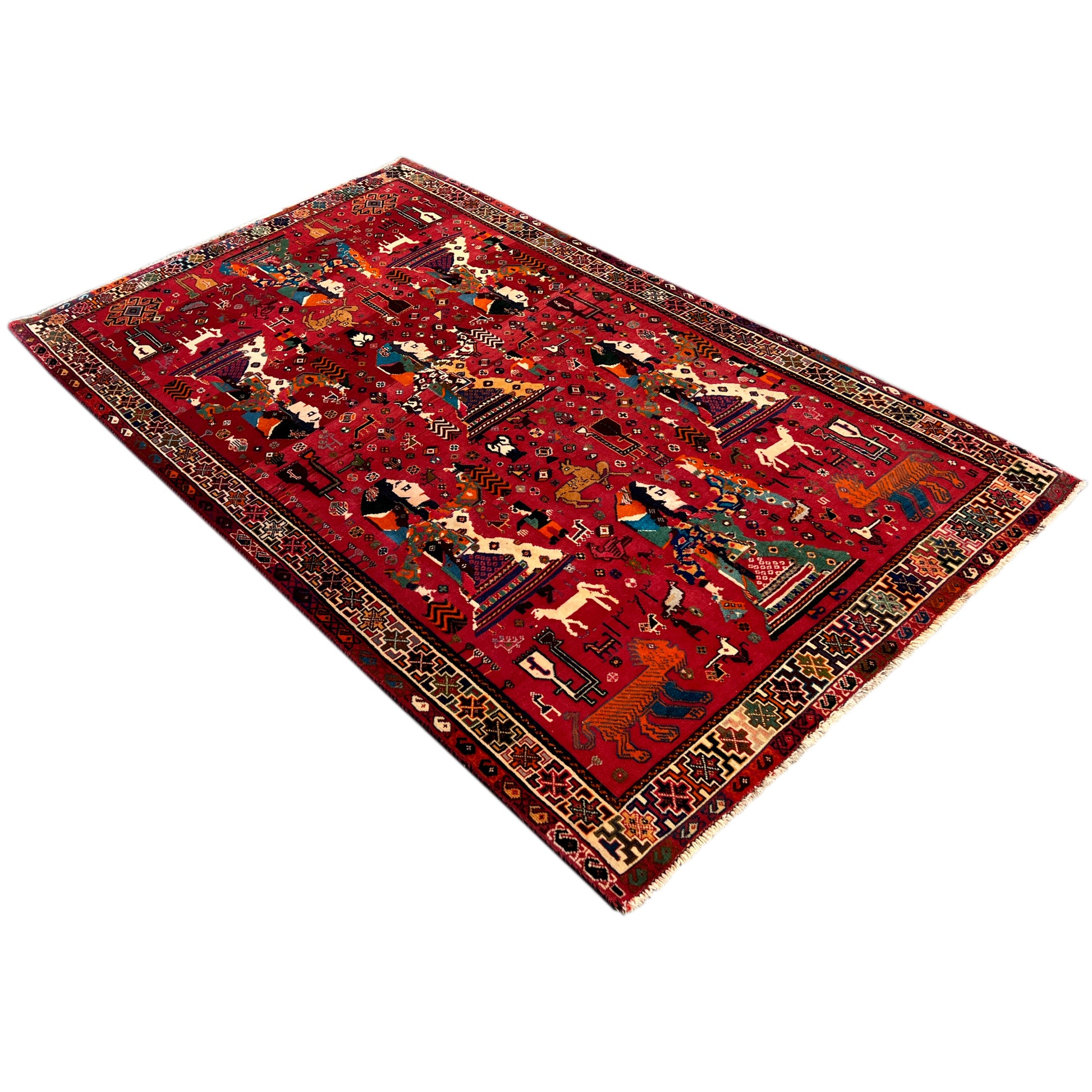  Qashqai Teppich 214x128 cm - Premium Qashqai Teppiche from German Carpet Shop - Just €0! Shop now at German Carpet Shop
