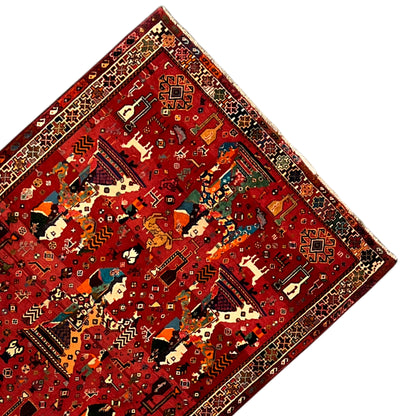  Qashqai Teppich 214x128 cm - Premium Qashqai Teppiche from German Carpet Shop - Just €0! Shop now at German Carpet Shop