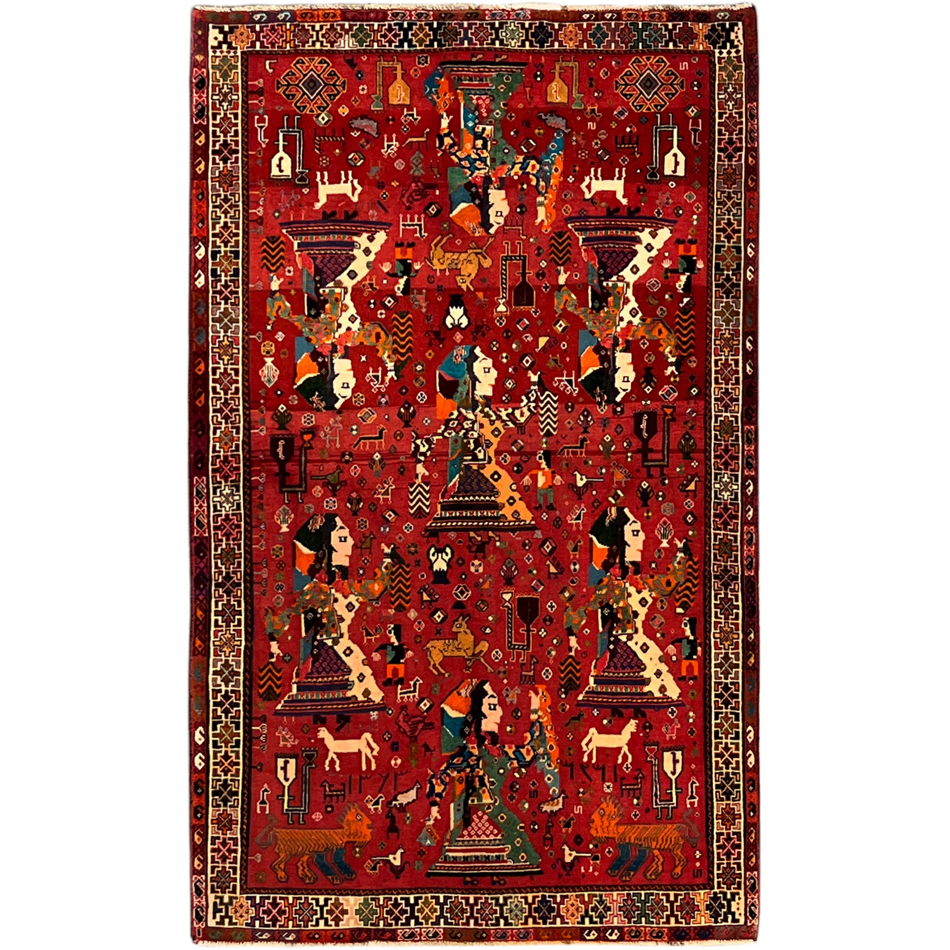  Qashqai Teppich 214x128 cm - Premium Qashqai Teppiche from German Carpet Shop - Just €0! Shop now at German Carpet Shop