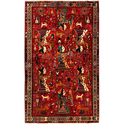  Qashqai Teppich 214x128 cm - Premium Qashqai Teppiche from German Carpet Shop - Just €0! Shop now at German Carpet Shop