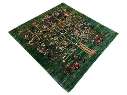  Qashqai Exklusiv (98x98 cm) - Premium Teppich from German Carpet Shop - Just €900! Shop now at German Carpet Shop