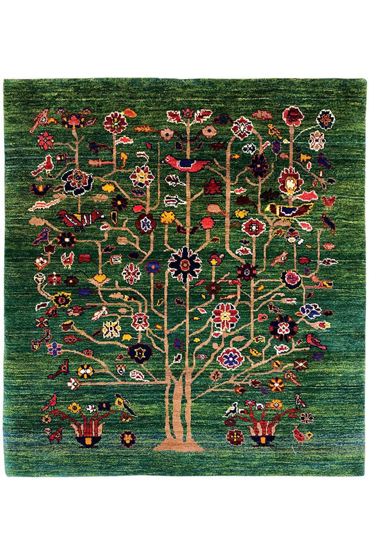  Qashqai Exklusiv (98x98 cm) - Premium Teppich from German Carpet Shop - Just €900! Shop now at German Carpet Shop