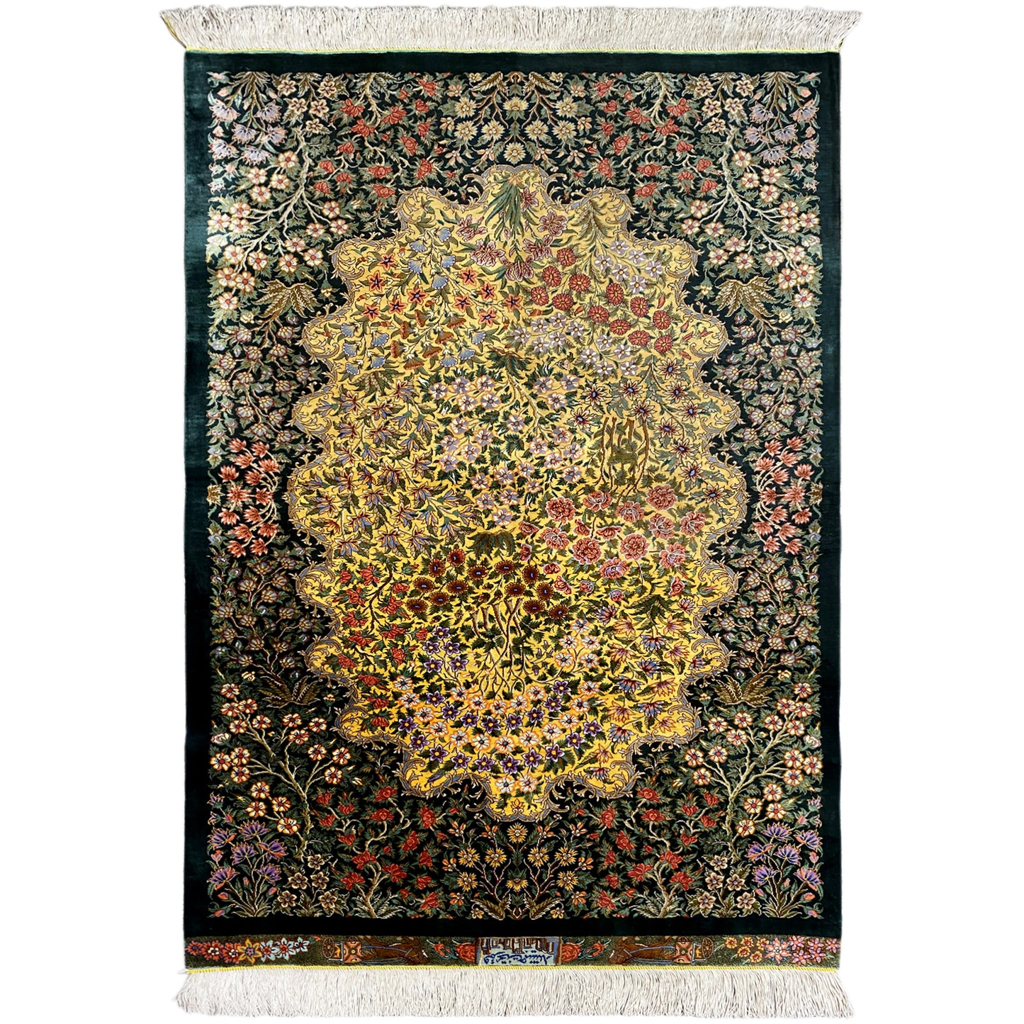 Ghom silk carpet - 900846 (123x79 cm)