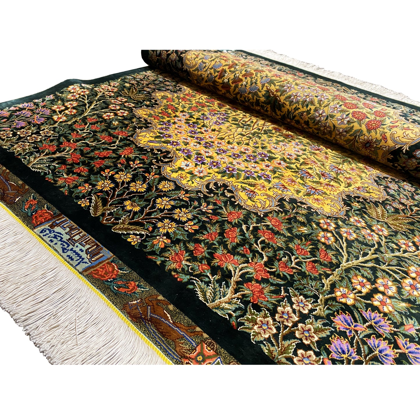 Ghom silk carpet - 900846 (123x79 cm)
