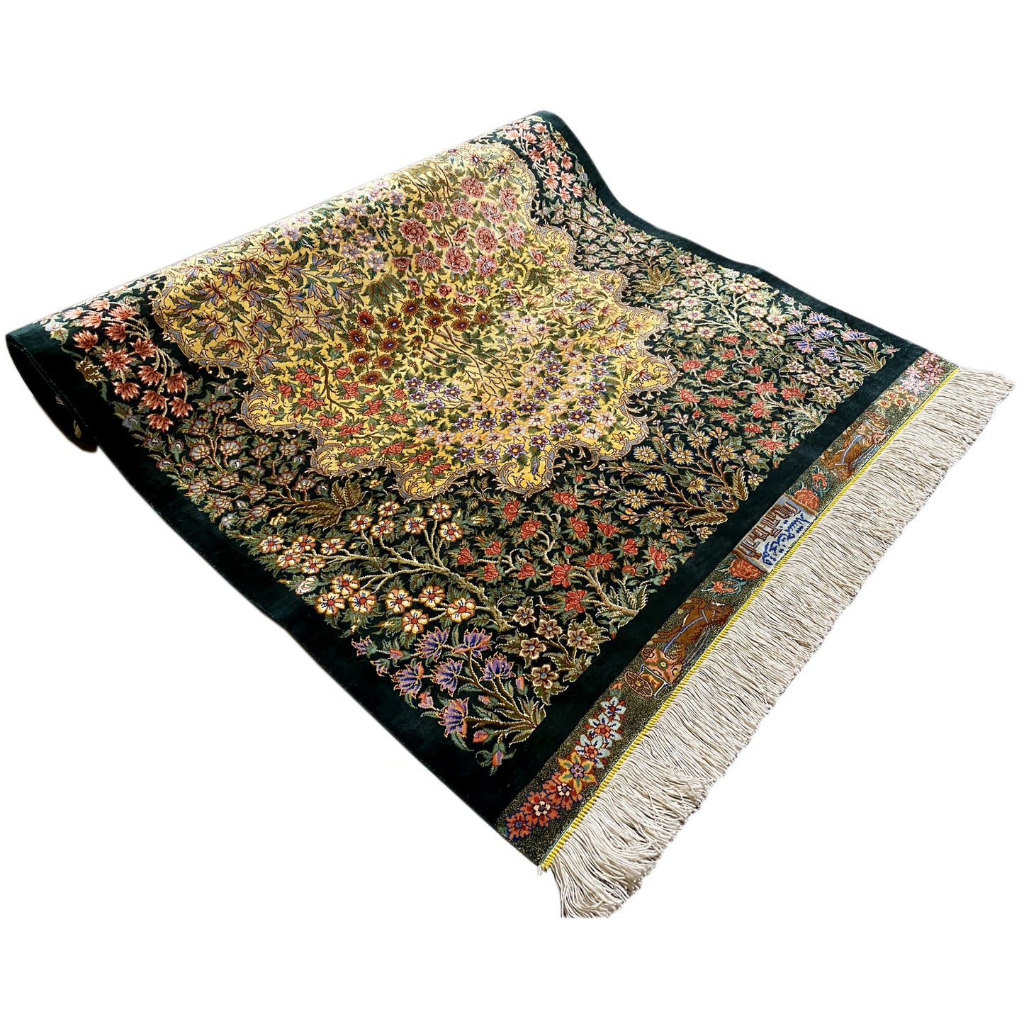 Ghom silk carpet - 900846 (123x79 cm)