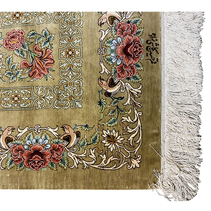 Ghom Silk Carpet - 904736 (195x53 cm)