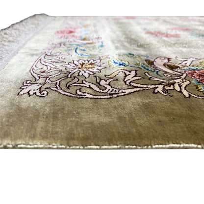 Ghom Silk Carpet - 904736 (195x53 cm)
