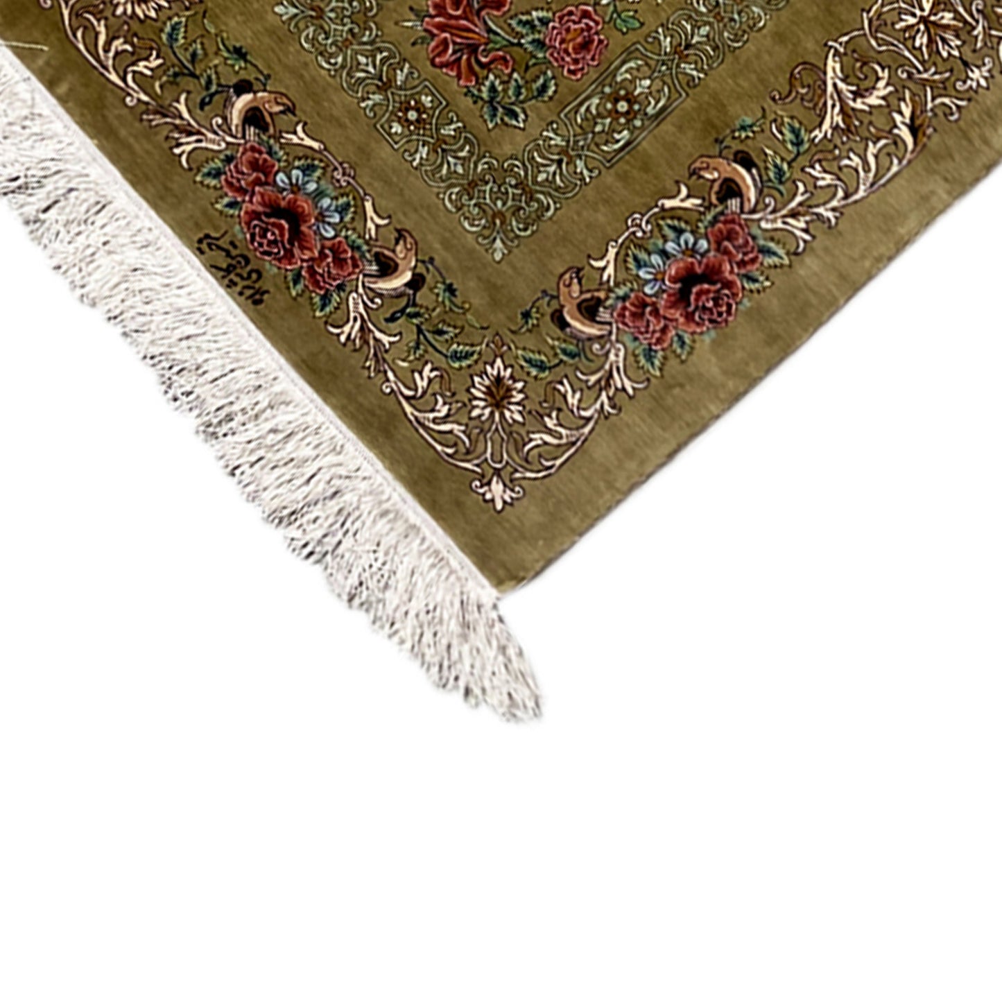 Ghom Silk Carpet - 904736 (195x53 cm)