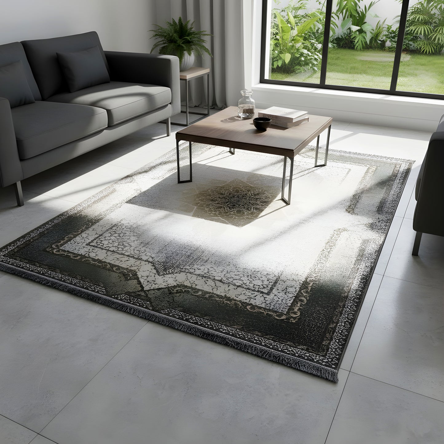 Smoke green star 170x240cm