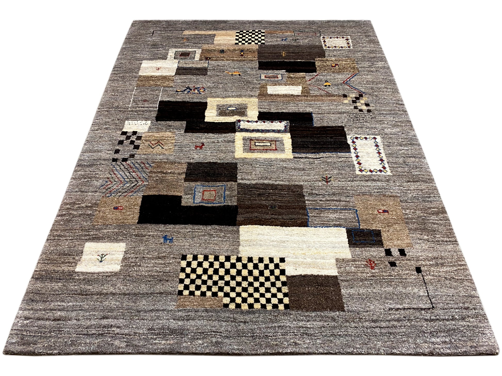 Exklusiver Gabbeh Teppich handgeknüpft aus Naturwolle