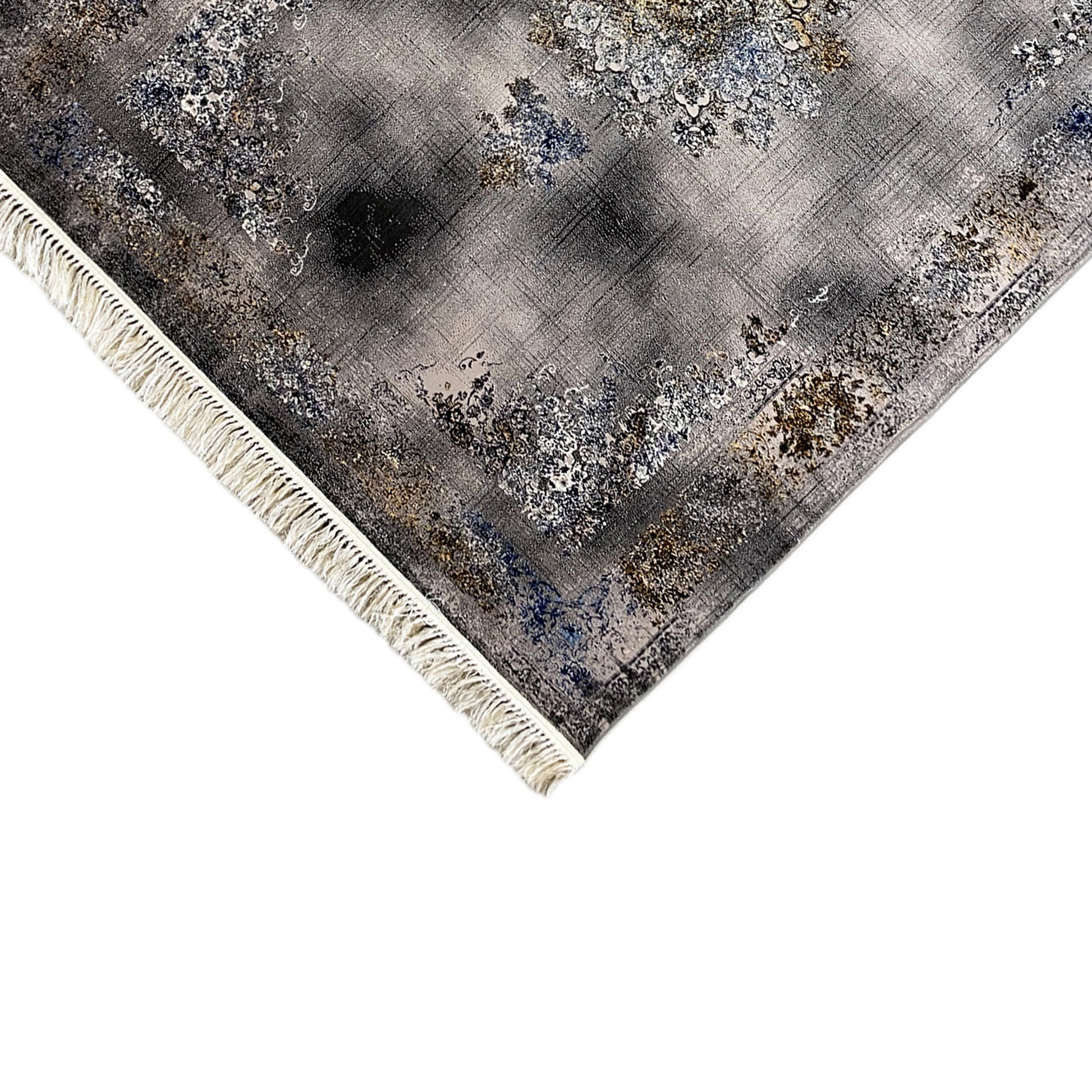 Prag Orientteppich Polypropylen Schwarz Gold 160x230 dekorativ

