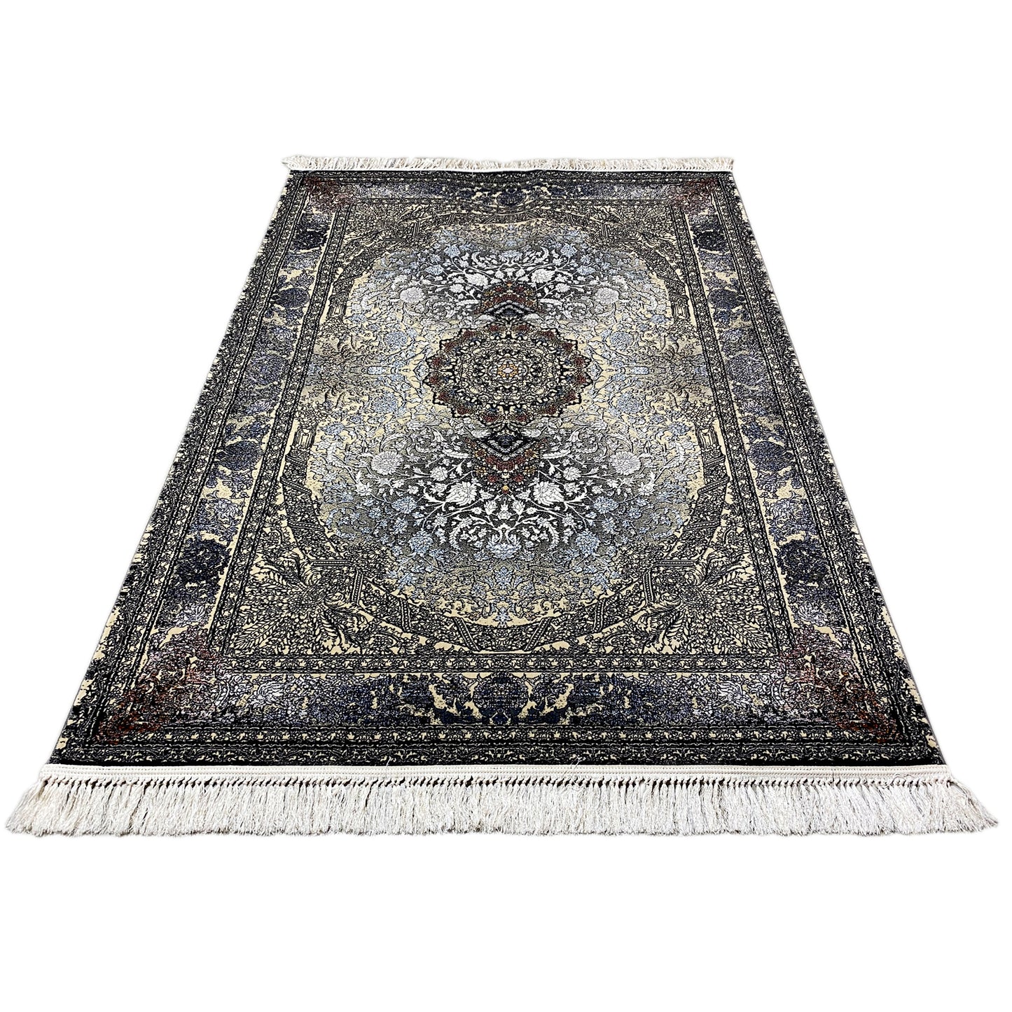 Maschinell gewebter Teppich Madrid Medaillon Muster 160x230 Esszimmer

