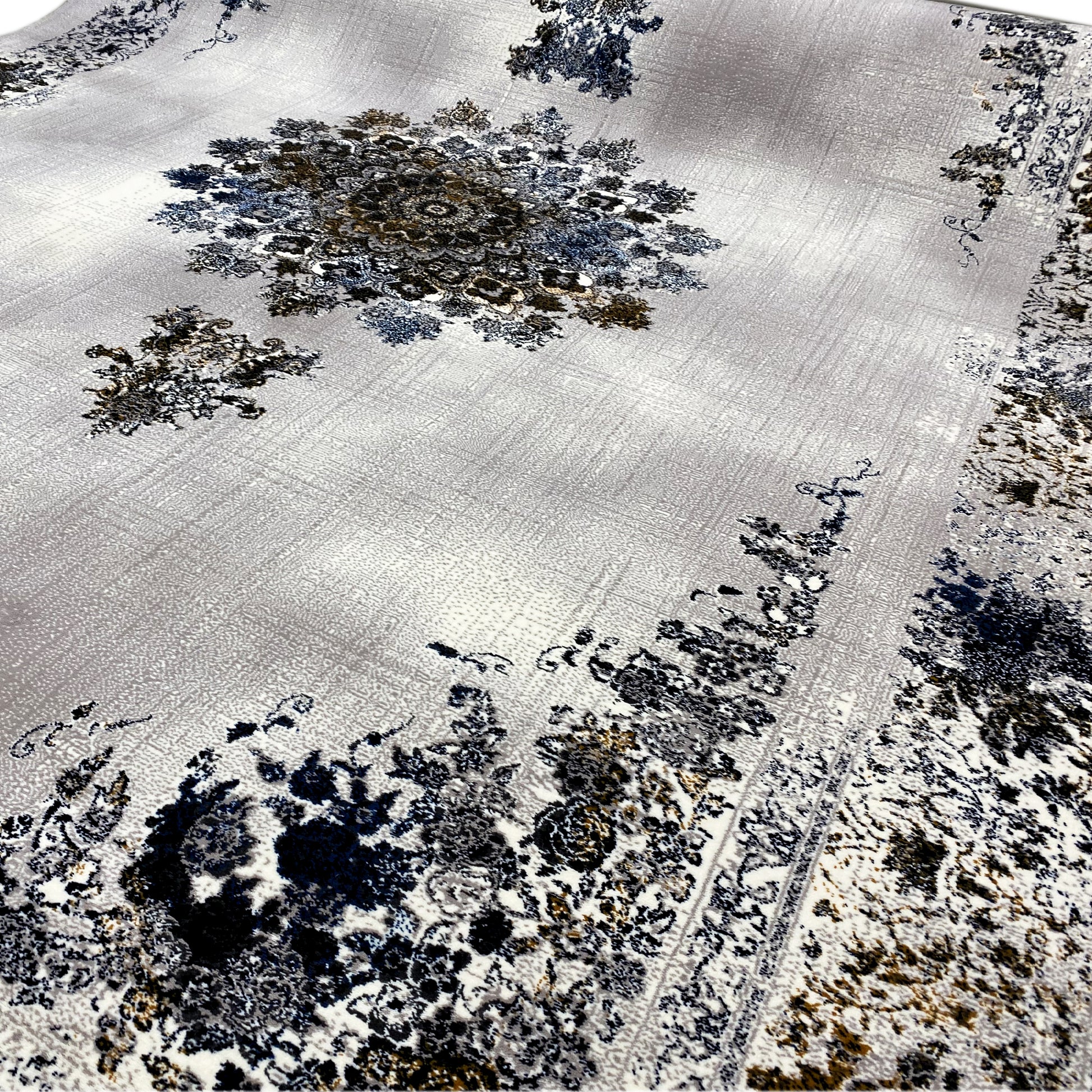 Woven teppich kaufen Polypropylen Blau Braun 160x230 langlebig

