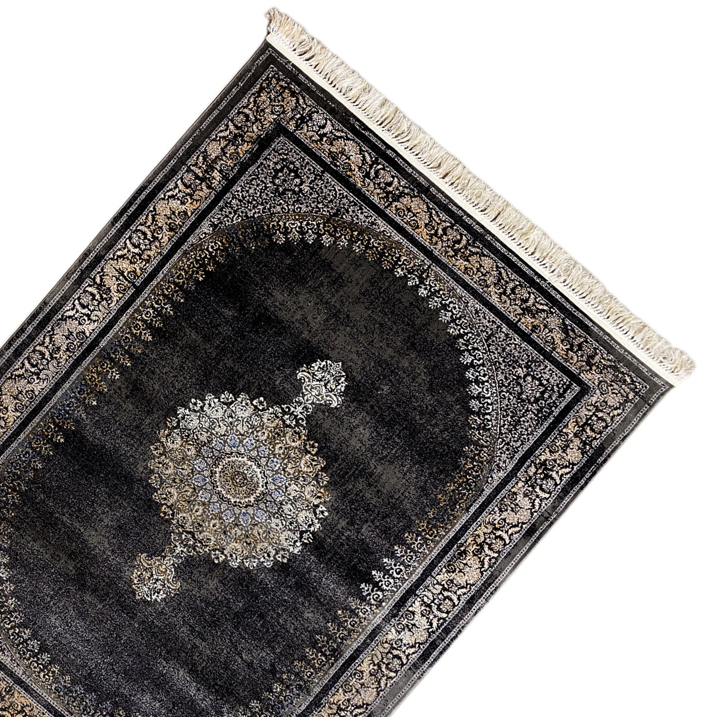 Area rug Polypropylen Schwarz Grau 160x230 pflegeleicht

