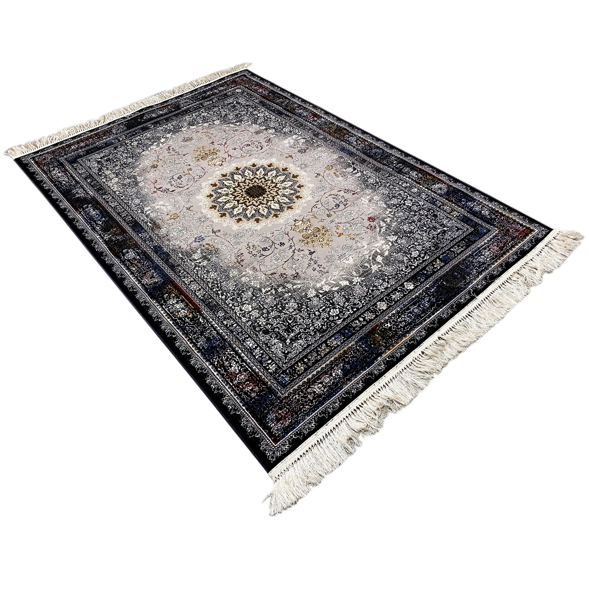 Maschinell hergestellter Teppich mit elegantem orientalischem Muster, langlebig und strapazierfähig