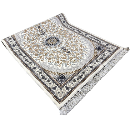 Klassischer Webteppich Creme für Esszimmer kaufen