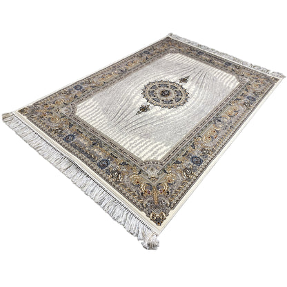 Kurzflor Teppich Pflegeleicht Polypropylen Grau Schlafzimmer