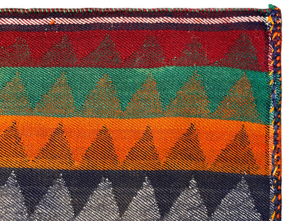 Schlafzimmer handgewebter Jajim Woll-Läufer in Multicolor mit traditionellem Muster