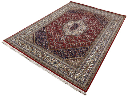 Traditioneller Perserteppich Bidjar aus Wolle, detailreiche Bordüre und Muster