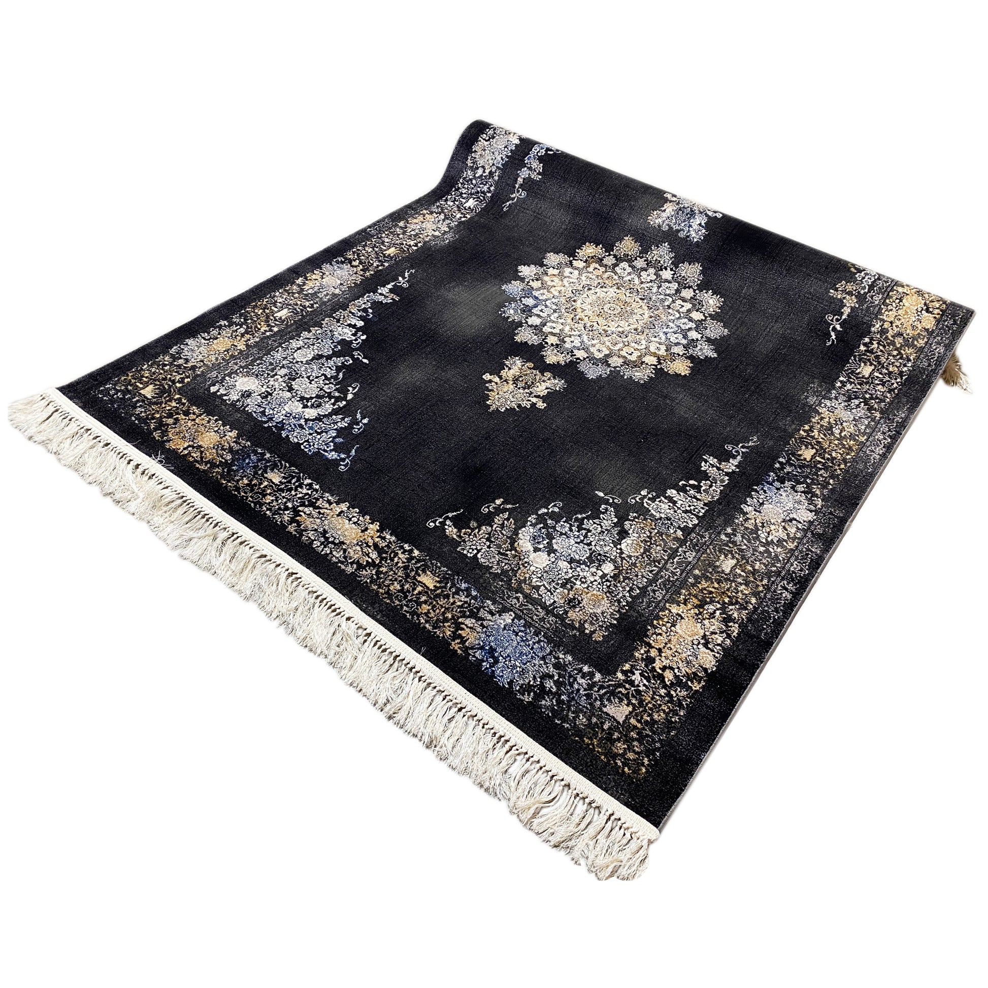 Wohnzimmerteppich 160x230 Krakau Design Grau, sehr strapazierfähig.	