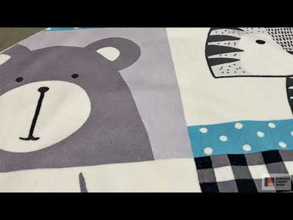 Round children’s animal rug, 120 cm