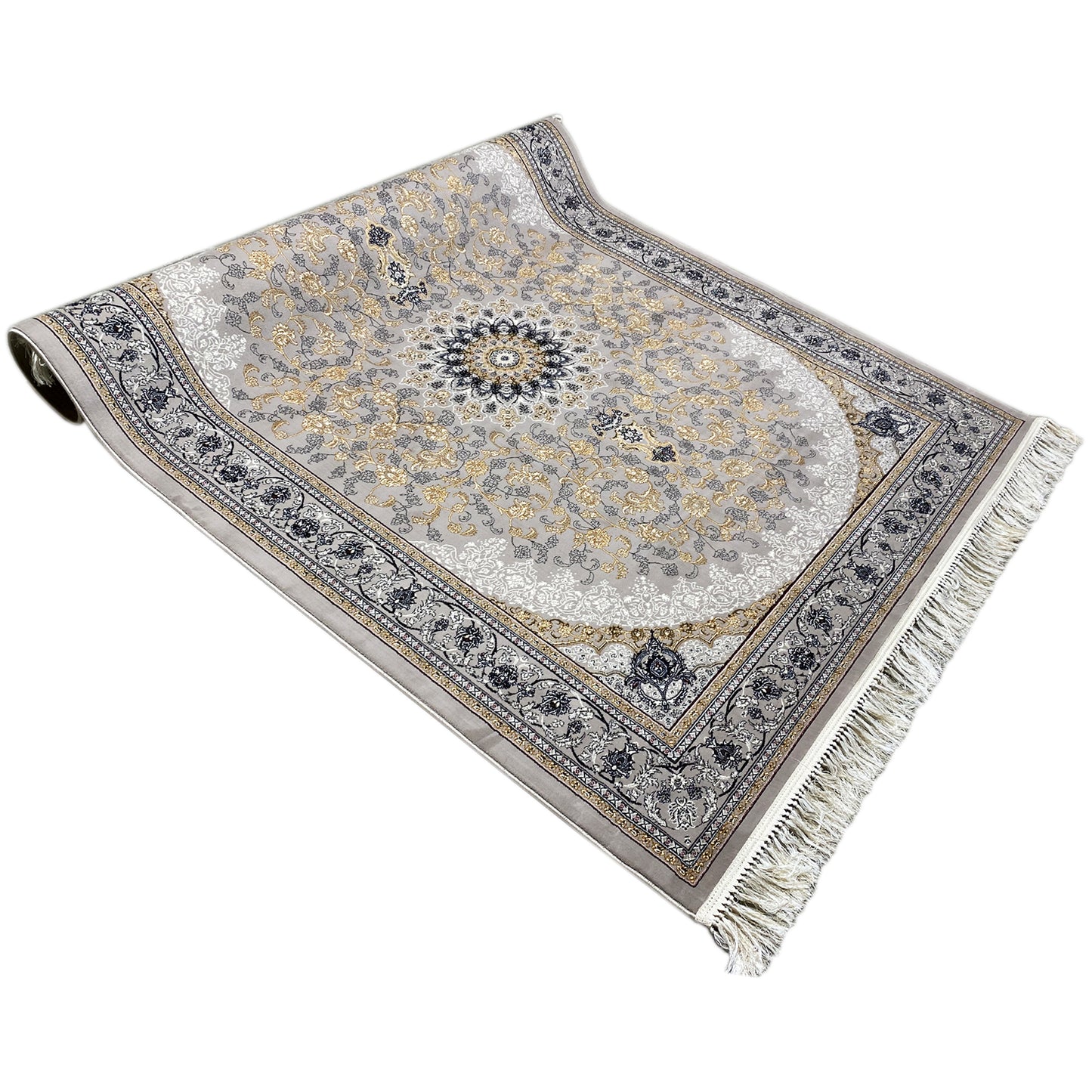 Teppich Gewebt Glamour Stil Grau 160x230 cm.