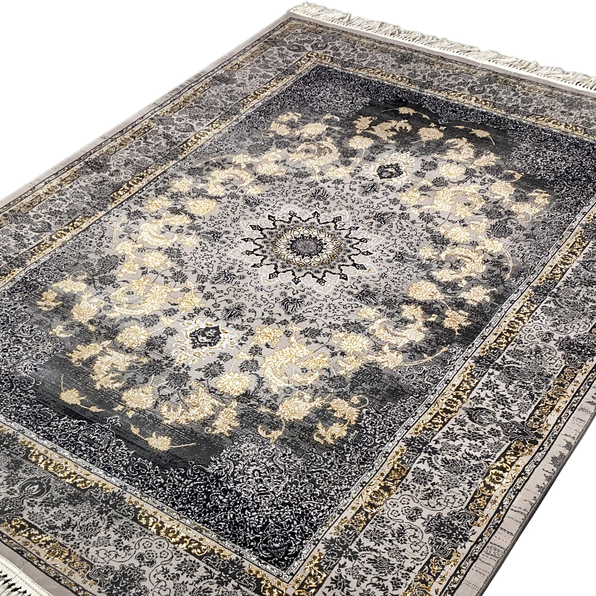 Gewebter Teppich im Klassik Stil Anthrazit, 160x230 cm, Manchester.