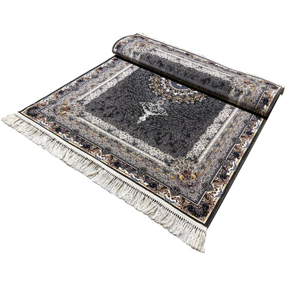 Gewebter Teppich Klassisch Schwarz pflegeleicht 160x230.