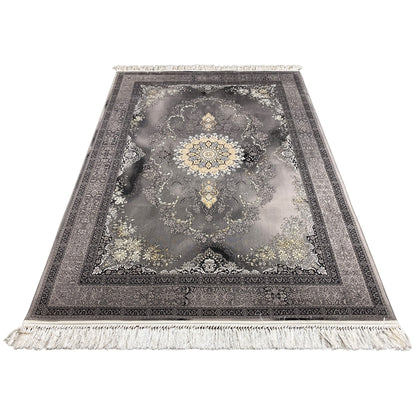 Klassischer Teppich 160x230 cm mit Medaillon und Bordüre, ideal für Wohnzimmer