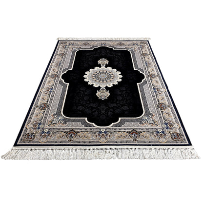 Eleganter Teppich 160x230 cm mit Medaillon und Bordüre, ideal für Wohnzimmer