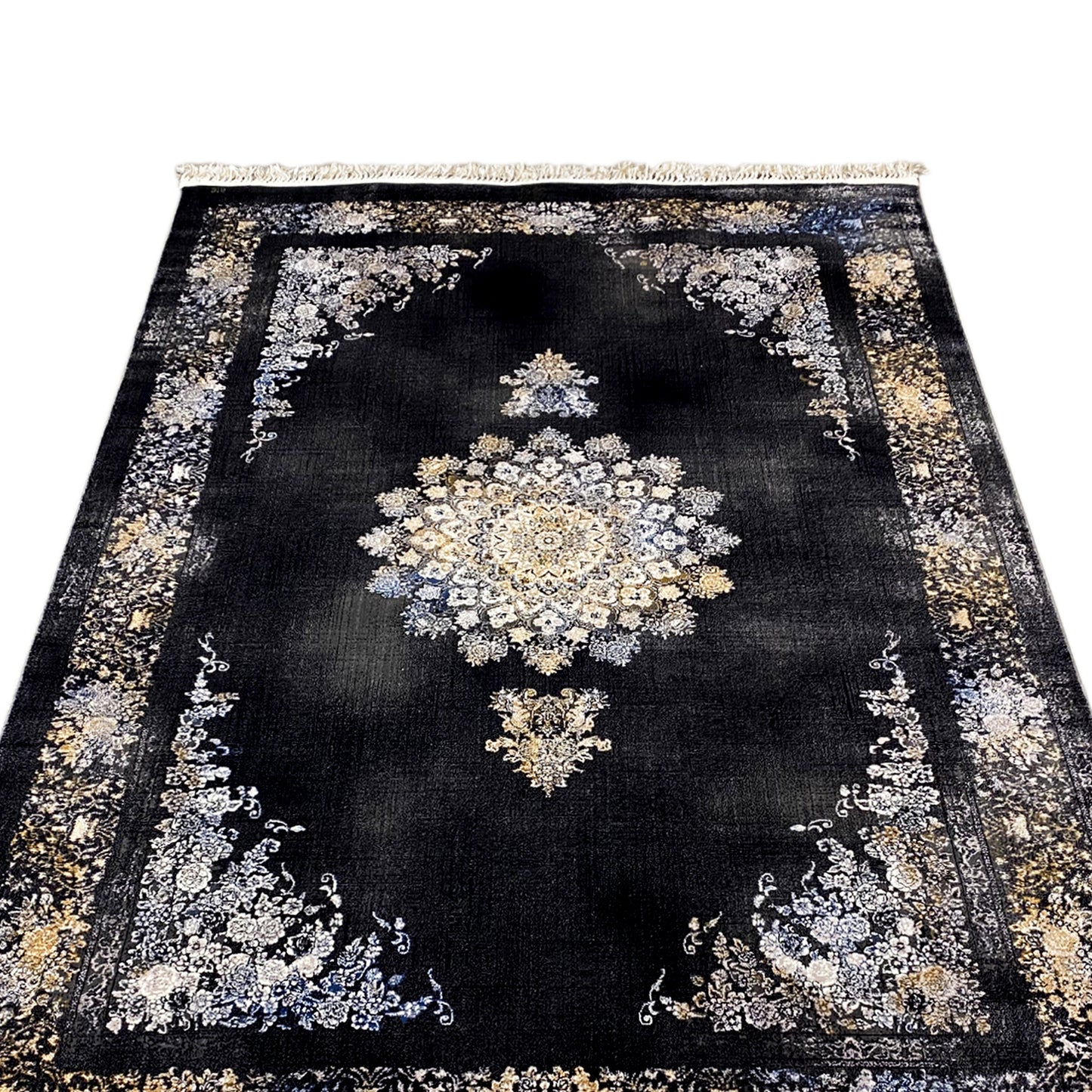 Pflegeleichter Gewebter Teppich 160x230 Krakau Design Grau Meliert.	