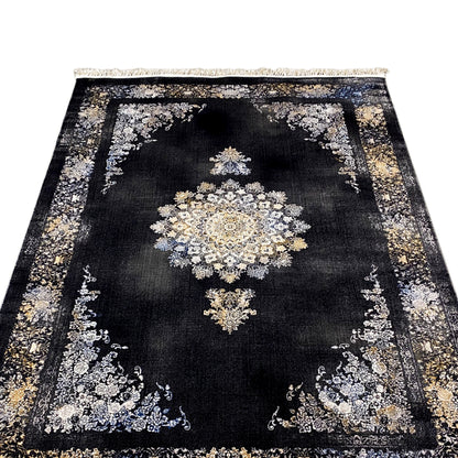 Pflegeleichter Gewebter Teppich 160x230 Krakau Design Grau Meliert.	