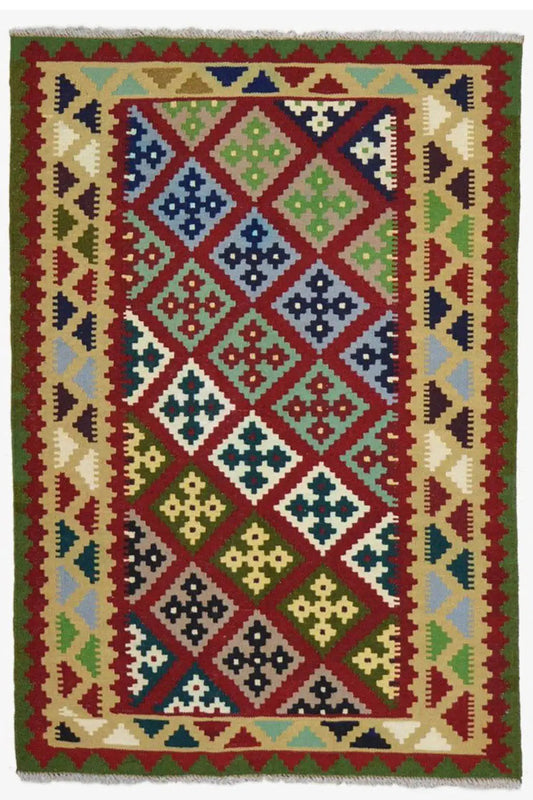 Kilim Qashqai - Multicolor 9500596 ( 149x100 ) cm - German Carpet Shop