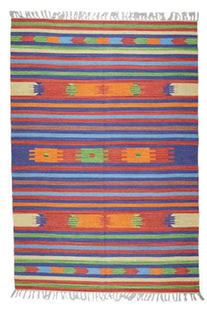 Moderner Kelim - Samak Multicolor (37390) - German Carpet Shop