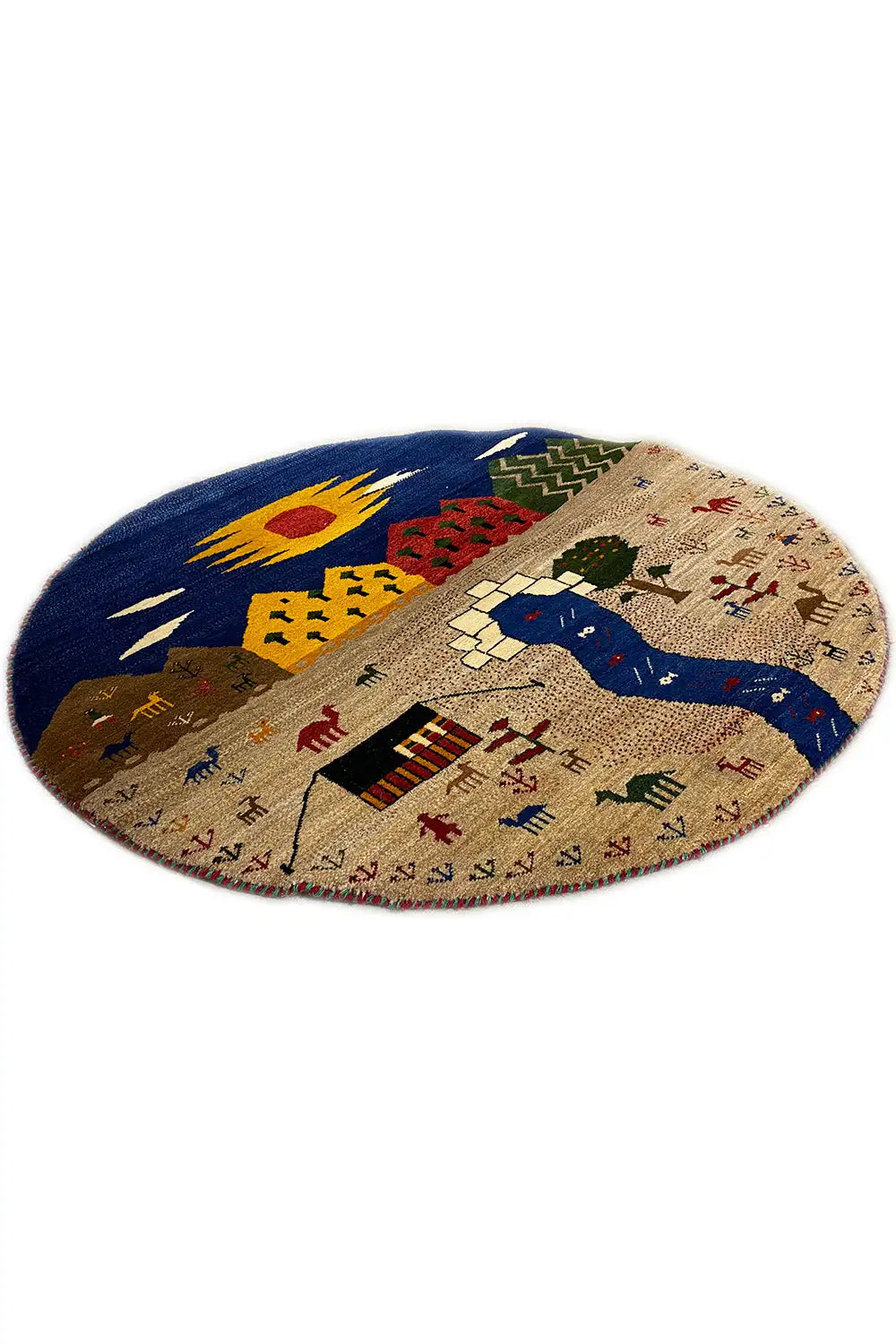 Gabbeh - 303627 - (100x100cm) - German Carpet Shop