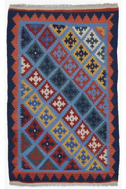 Kilim Qashqai - Multicolor 301879 157x96 cm - German Carpet Shop
