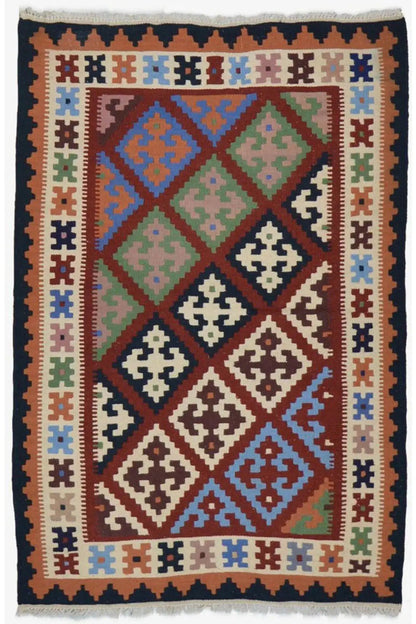 Kilim Qashqai - Multicolor 5PL 145x97 cm - German Carpet Shop