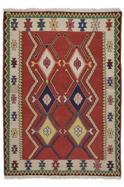 Kilim Qashqai - Multicolor 802429 143x107 cm - German Carpet Shop